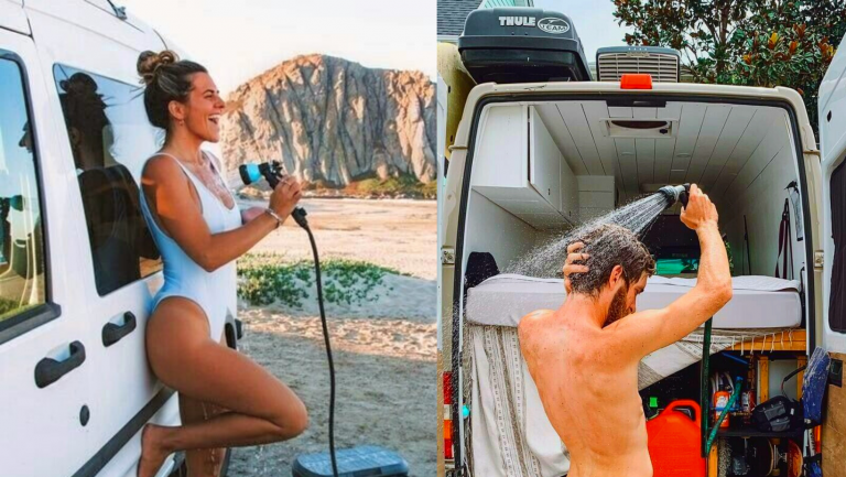 Van Life Shower: The 20 Best DIY Camper Van Shower Ideas – 2024