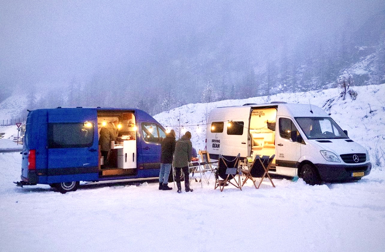 Camper Vans In The Winter